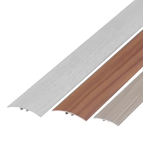 Bodenverbindungsstreifen, Aluminium-Bodenschwellen-Übergangsstreifen, Metallschwellen Im Innenbereich Für Türöffnungen, Vinyllaminat(Gray,W4.16cm) von HAOKKV