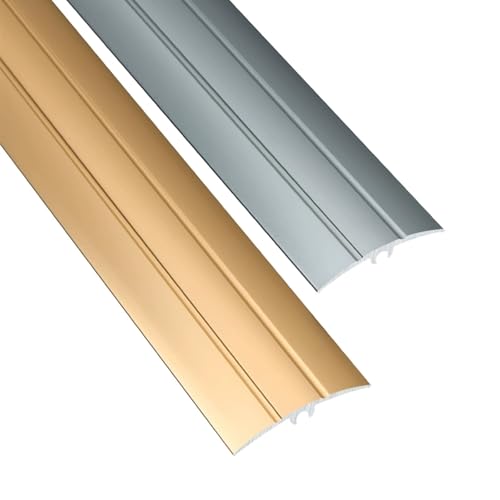 HAOKKV Aluminium Boden-Leiste, Bodentrennstreifen, Zum Füllen Der Höhenlücke Zwischen Türöffnungen 1 cm, Den Übergang Zwischen Fliesen Und Laminat(Black,4cm*90cm) von HAOKKV