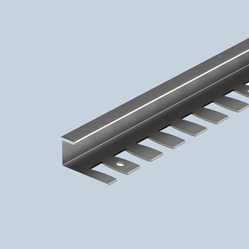 HAOKKV Bodentrennstreifen Aluminium, Schwellenübergangsstreifen, Bodenkantenverkleidung, Für Bad Und Küche, Kantenschutz(Black,0.8cmx90cm(3pcs)) von HAOKKV