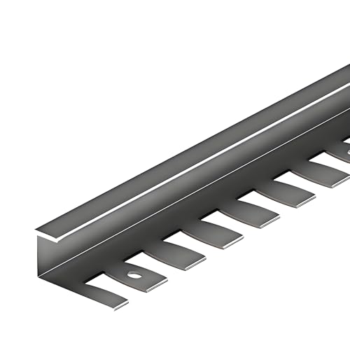 Bodentrennstreifen Aluminium, Schwellenübergangsstreifen, Bodenkantenverkleidung, Für Bad Und Küche, Kantenschutz(Silver,0.8cmx90cm(3pcs)) von HAOKKV