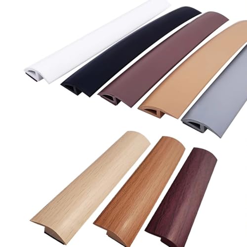 Übergangsleiste Boden, PVC Selbstklebend Abdeckleiste, Laminatboden-Schwellen Für Fugen, Teppichbodenfliesen, Holzmaserungsabdeckungen(Gray,3.5cm (Within 0.5cm)) von HAOKKV