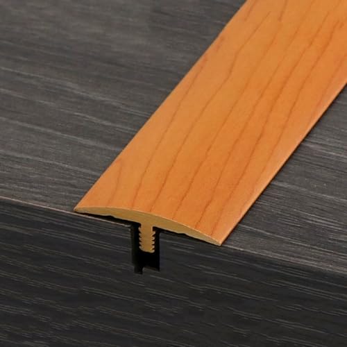 Übergangsleiste Boden Selbstklebend PVC Abdeckleiste Holzmaserungsdesign Übergangsprofil Laminat Für Unebene Böden Mit Höhen Bis Zu 6mm(Cherry) von HAOKKV