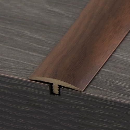 Übergangsleiste Boden Selbstklebend PVC Abdeckleiste Holzmaserungsdesign Übergangsprofil Laminat Für Unebene Böden Mit Höhen Bis Zu 6mm(Dark Walnut) von HAOKKV