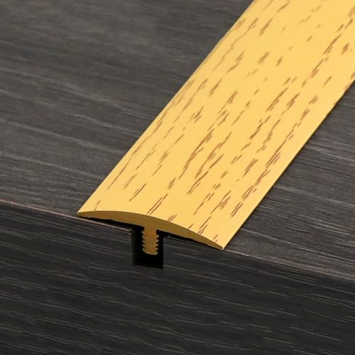 Übergangsleiste Boden Selbstklebend PVC Abdeckleiste Holzmaserungsdesign Übergangsprofil Laminat Für Unebene Böden Mit Höhen Bis Zu 6mm(Oak) von HAOKKV