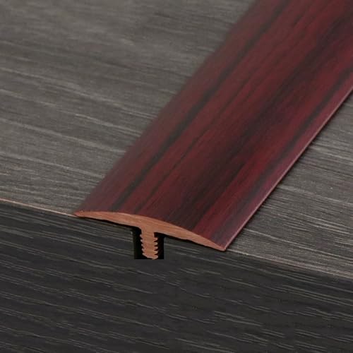 Übergangsleiste Boden Selbstklebend PVC Abdeckleiste Holzmaserungsdesign Übergangsprofil Laminat Für Unebene Böden Mit Höhen Bis Zu 6mm(Purple Red) von HAOKKV