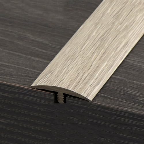 Übergangsleiste Boden Selbstklebend PVC Abdeckleiste Holzmaserungsdesign Übergangsprofil Laminat Für Unebene Böden Mit Höhen Bis Zu 6mm(Smoke Gray) von HAOKKV
