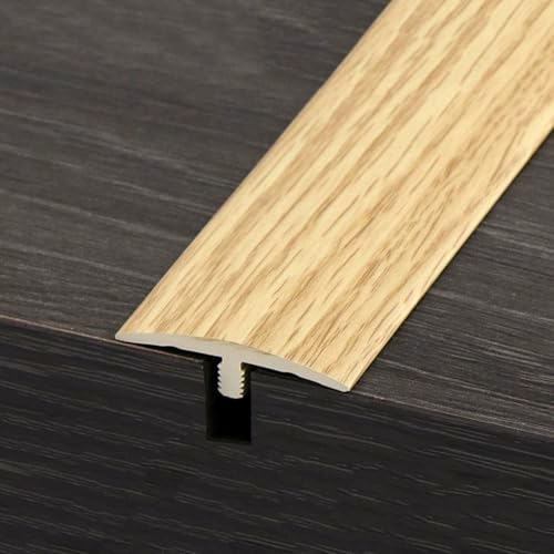Übergangsleiste Boden Selbstklebend PVC Abdeckleiste Holzmaserungsdesign Übergangsprofil Laminat Für Unebene Böden Mit Höhen Bis Zu 6mm(White Oak) von HAOKKV