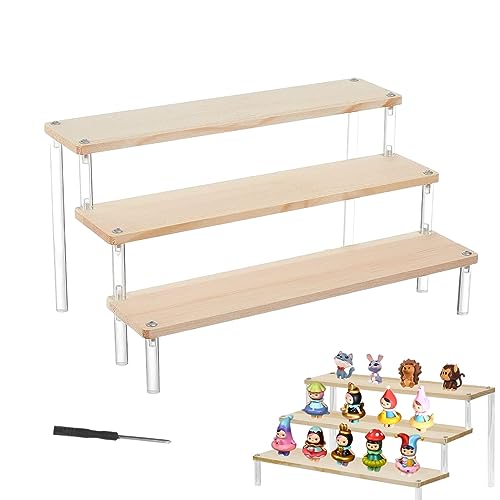 HAOMEEDUO Holz Acryl Riser Display Ständer 3-Stufig Acryl Display Ständer Holz Holzregal Display 3 Tier Regal Organisator Tischregal für Figuren Schmuck Cupcake Dessert Lippenstift Gewürz (30x16x7cm) HAOMEEDUO Holz Acryl Riser Display Ständer 3-Stufig Acryl Display Ständer Holz Holzregal Display 3 Tier Regal Organisator Tischregal für Figuren Schmuck Cupcake Dessert Lippenstift Gewürz (30x16x7cm) von HAOMEEDUO