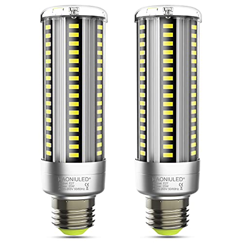 HAONIULED E27 LED 25W Led Birnen, E27 Led Kaltweiß Glühbirnen 3000LM Ersatz 250W Glühlampe, E27 Mais Birne led Lampen Maiskolben Leuchtmittel Kerze Licht Lampe Energiesparlampe Beleuchtung, 2er Pack von HAONIULED