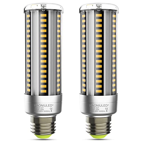 Superhelle 25W E27 LED Birne, 250W Glühlampe ersetzt, LED E27 4000K Neutralweiß 3000Lm, 360° Abstrahlwinkel, Leuchtmittel LED, Nicht Dimmbar, 2er Pack von HAONIULED