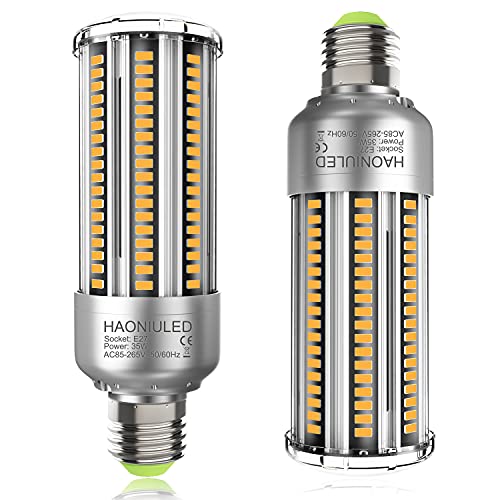 Superhelle E27 LED Glühbirne 35W, Warmweiß 3000K 4000LM Mais Birne, LED E27 Lampe Entspricht Glühlampe 300W, Edison Schraube E27 Maiskolben Led Lampen, Leuchtmittel E27 Nicht Dimmbar, 2er-Pack von HAONIULED