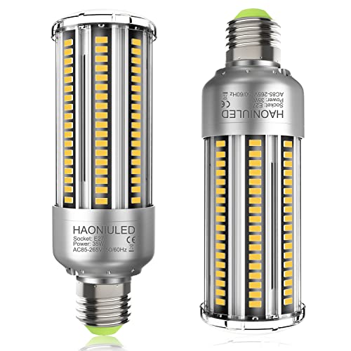 HAONIULED Superhelle LED Lampe E27 35W (ersetzt 300W) Glühbirne, 4000K Kelvin Neutralweiß 4000lm, 360° Abstrahlwinkel, Leuchtmittel LED, Nicht Dimmbar, 2er Pack von HAONIULED