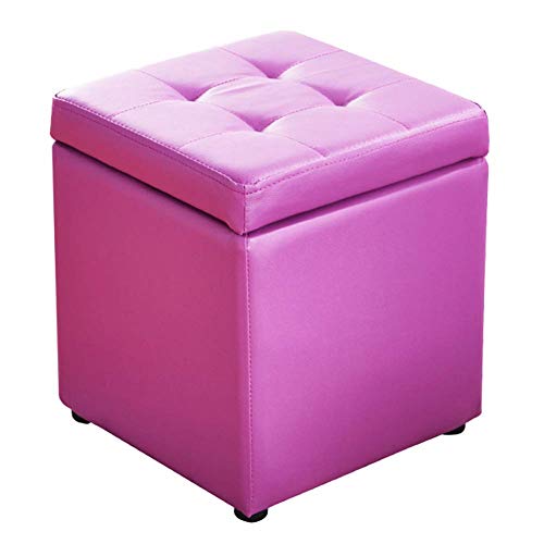 Cube Kunstleder Ottomane Lagerung Fuß Hocker Pouf Sitzbank, spielzeugkiste Mit Scharnier Top Organizer Box Für Zuhause & Büro-a 30x30x35cm(12x12x14inch) von HAONIY