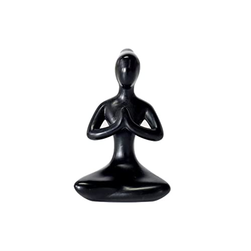 HAOSEM 4Pcs Creative Abstract Art Ceramic Yoga Poses Figurine Porcelain Lady Figure Statue Home Yoga Lady Studio Desktop Decor Ornament von HAOSEM