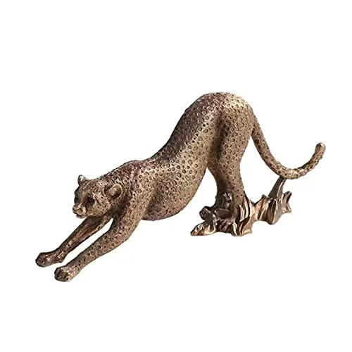 HAOSEM European Retro Leopard Vintage Panther Statue Animal Figurine Leopard Jaguar Sculpture Home Living Room Office Decoration Gift HAOSEM European Retro Leopard Vintage Panther Statue Animal Figurine Leopard Jaguar Sculpture Home Living Room Office Decoration Gift von HAOSEM