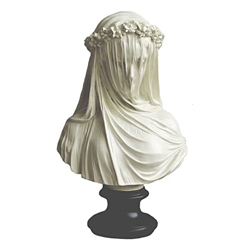 HAOSEM The Veiled Lady Gothic Sculpture Bust Cloaked Woman Statue Macabre Art Oddities Library Decorated Nordic Desktop Home Decor HAOSEM The Veiled Lady Gothic Sculpture Bust Cloaked Woman Statue Macabre Art Oddities Library Decorated Nordic Desktop Home Decor von HAOSEM