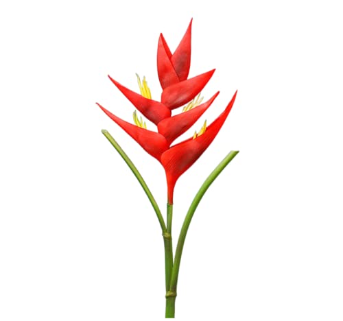 Großer Paradiesvogel, Heliconia-Stiel, künstliche Blumen, 1 Stiel, 7 Blütenblätter, dauerhafte Blume, grüne Pflanzen, für drinnen und draußen, Girlande, Zuhause, Garten, Büro, Hochzeitsdekoration von HAOSHICS