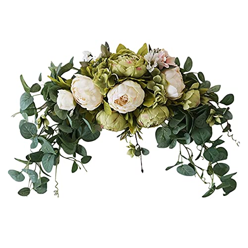 HAOSHICS Künstliche Pfingstrosen-Girlande aus Kunstseide, bunt, gemischte Frühlingsblumen-Girlande mit Pfingstrose für Hochzeitsbogen Tischdekoration zum Aufhängen, Heimspiegel, Wanddekoration HAOSHICS Künstliche Pfingstrosen-Girlande aus Kunstseide, bunt, gemischte Frühlingsblumen-Girlande mit Pfingstrose für Hochzeitsbogen Tischdekoration zum Aufhängen, Heimspiegel, Wanddekoration von HAOSHICS