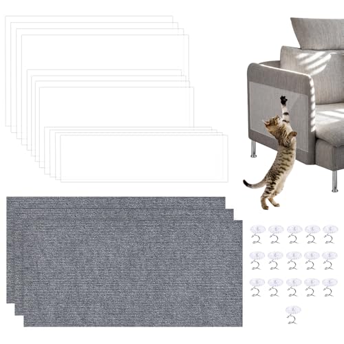 15Stück Anti-Katzen-Kratz-Möbelschützer, HAOTIAN-X Multi-Größe klare Couch-Schützer mit grauem selbstklebenden Kratzmatte, einseitig klebrige Couch Ecke Guards Tape mit 48 Twist Pins Indoor 15Stück Anti-Katzen-Kratz-Möbelschützer, HAOTIAN-X Multi-Größe klare Couch-Schützer mit grauem selbstklebenden Kratzmatte, einseitig klebrige Couch Ecke Guards Tape mit 48 Twist Pins Indoor von HAOTIAN-X