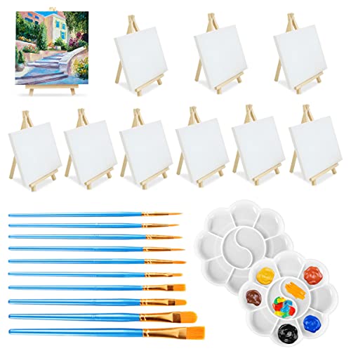 32Pcs Mini Staffeleien mit Kunst Leinwand, HAOTIAN-X 10 kleine Künstler Dreieck Staffeleien mit 10 Leinwand, 10 Pinsel, Leinwands Malerei Stand Kit für Kunst Party Zeichnung 32Pcs Mini Staffeleien mit Kunst Leinwand, HAOTIAN-X 10 kleine Künstler Dreieck Staffeleien mit 10 Leinwand, 10 Pinsel, Leinwands Malerei Stand Kit für Kunst Party Zeichnung von HAOTIAN-X