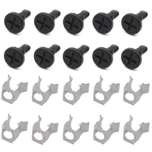 HAOTOM 10er Set Befestigungsclip Motorraumabdeckung Platte Schraube Clip und Federklemme Basis Edelstahl (Stainless Steel) U-Form für Porsche Cayenne 2003-2010 Reparatur, Motorraum von HAOTOM