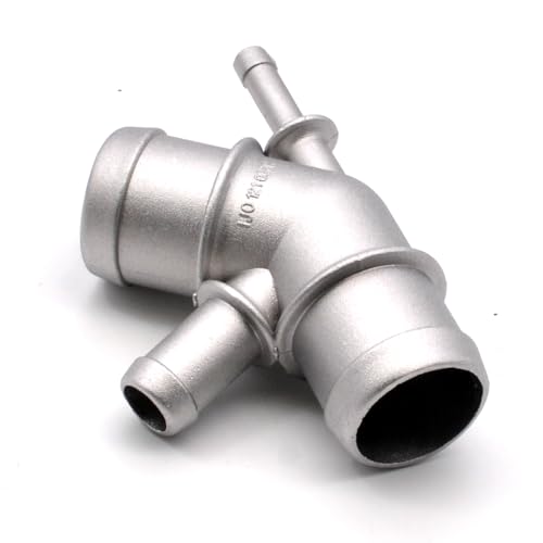 Aluminium Kühlwasserverteiler Schlauchverbinder Kühlmittelflansch Wasserflansch für Golf MK4 für Jetta 1.8T 2.0L TDI für BORA für Audi TT für SEAT LEON TOLEDO für SKODA OCTAVIA 1J0121087C von HAOTOM