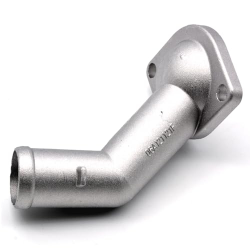 HAOTOM Aluminium Motor Kühlmittel Flansch Wasserschlauch Rohr Kühlmittelflansch Für A3 TT Für VW Golf Jetta Beetle Caddy Passat Polo T5 Für Skoda Fabia Octavia Superb Für Seat Altea Leon 06A121121F von HAOTOM