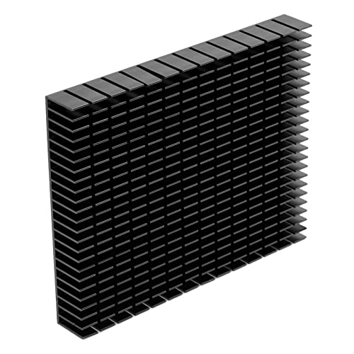Kühlkörper, 150x120x20mm Aluminiumkühlkörper Einfache Installation für CPU für PCB(Schwarz) von HAOX