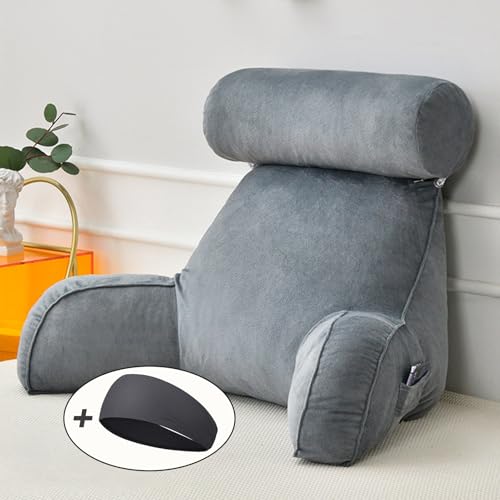 HAOYUES Premium Lesekissen (Set die 2),Weich Samt-Bezug,Rückenkissen mit Nackenstütze und Armlehnen,Perfekt zur Rückenstützung beim Entspannen,Zum Spielen,Lesen,Fernsehen von HAOYUES