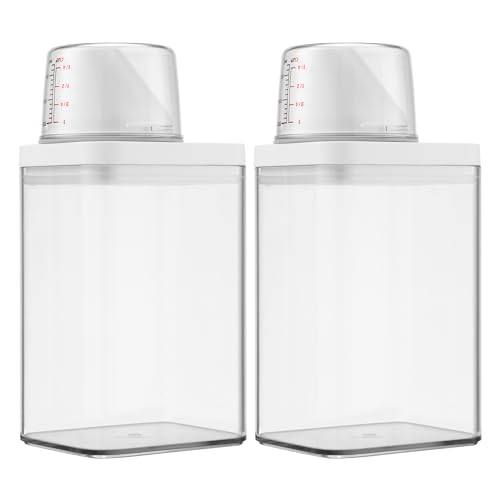 2 Stück waschmittel aufbewahrung,1100ML waschmittelbox,Multifunktions behälter für waschpulver,waschmittel Spender,Es kann auch für die Lagerung Anderer Lebensmittel wie Reis verwendet Werden. von HAOYULUO
