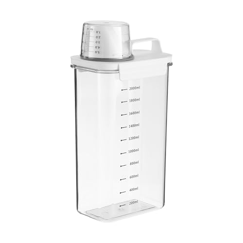 HAOYULUO 2300ML Luftdichter Waschmittelspender mit Messbeche,Waschmittel Aufbewahrung mit Messbecher, Multifunktionale Waschmittelbox,Geeignet zur Aufbewahrung von Waschmittel (2300ML) von HAOYULUO