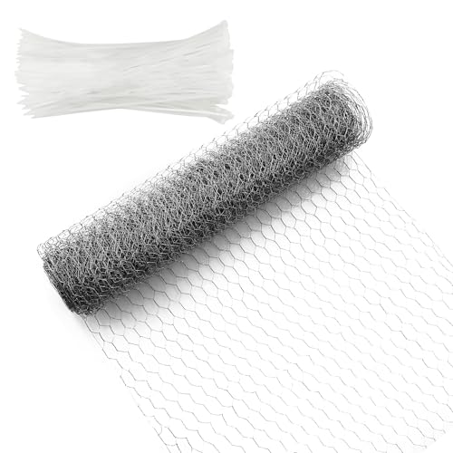 Kaninchendraht, 0.4 m x 7 m Hasendraht, Hasendraht Drahtzaun, Maschendraht Verzinkt, Hühnerdraht Feinmaschig,Geeignet für Tierzaun, Gartenzaun und Heimdekoration von HAOYULUO