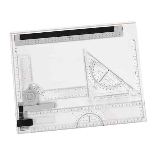 HAPINARY Zeichenplatte Mit Parallelbalken Für Geometrische Zeichnungen Zeichenbrett Für Architektur Und Grafikdesign Tragbar Und Robust von HAPINARY