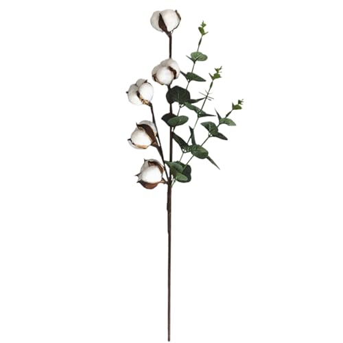HAPINARY 1 Stück Künstlicher Eukalyptusblatt-Baumwoll-trockenblumenzweig Lebensechte Dekorative Blumen Für Zuhause Und Hochzeit von HAPINARY