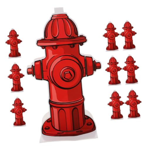 HAPINARY 10 Stück Teiliges Set Hundetrainingshilfe Feuerhydrant Aufkleber Realistisch Geformt für Welpen Indoor Urin Post zur Hunde Wc Erziehung Geeignet von HAPINARY