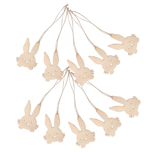 HAPINARY 10 Stück Teiliges Unbemalte Holzhasen Bastelset für Ostern Diy Malen Leichte Holzfiguren Osterdekoration Süße Hasenform für Tischdeko HAPINARY 10 Stück Teiliges Unbemalte Holzhasen Bastelset für Ostern Diy Malen Leichte Holzfiguren Osterdekoration Süße Hasenform für Tischdeko von HAPINARY