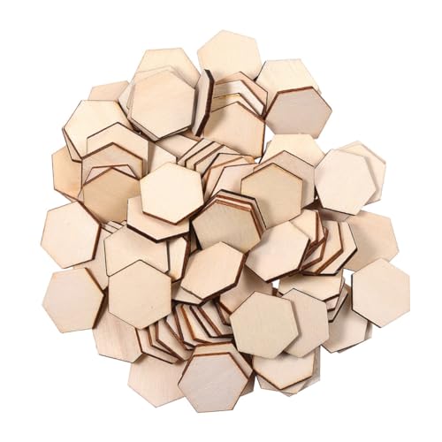HAPINARY 100 Stück Hexagon Holzscheiben Unbehandelte Holzstücke für DIY Bastelprojekte Kreative Sechseckige Holzverzierungen für Kunstprojekte HAPINARY 100 Stück Hexagon Holzscheiben Unbehandelte Holzstücke für DIY Bastelprojekte Kreative Sechseckige Holzverzierungen für Kunstprojekte von HAPINARY