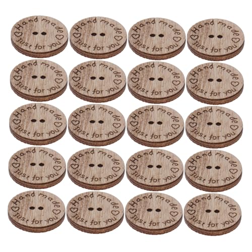 HAPINARY 100 Stück Holzknöpfe Rund aus Natürlichem Holz Handgefertigte Nähknöpfe mit Doppel löchern Vintage DIY Bastelknöpfe für Nähen Basteln Dekoration Label und Handarbeiten HAPINARY 100 Stück Holzknöpfe Rund aus Natürlichem Holz Handgefertigte Nähknöpfe mit Doppel löchern Vintage DIY Bastelknöpfe für Nähen Basteln Dekoration Label und Handarbeiten von HAPINARY