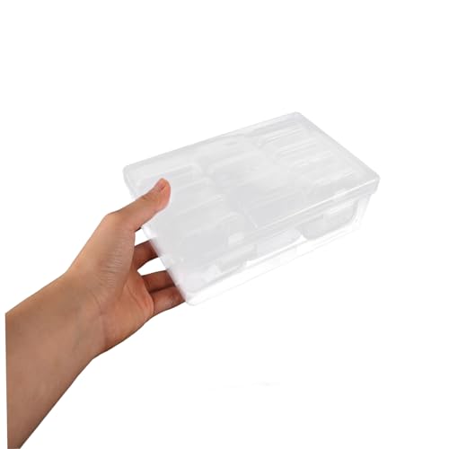 HAPINARY 12 Stück Teiliges Kleine Aufbewahrungsbox aus Robustem Kunststoff mit Fächern und Sicherem Verschluss Transparenter Organizer für Perlen Schmuck Bastel und Nail Art Zubehör von HAPINARY