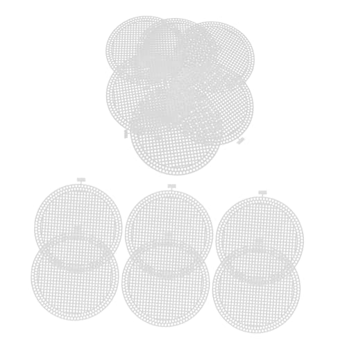 HAPINARY 12 Stück Teiliges Runde Kunststoff-mesh-Canvas-Platten Stabile Basis für DIY Häkeltaschen Bodenstütze Robust Langlebig für Handarbeiten und Strickprojekte von HAPINARY