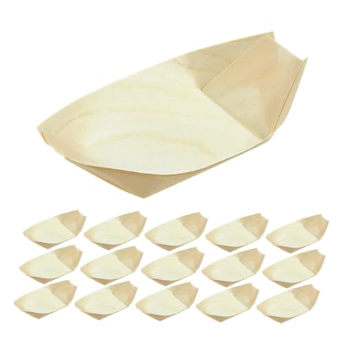 HAPINARY 120 Stück Teiliges Holz-sushi-servierboote aus Robustem Holzfurnier Stilvolle Bootförmige Sushi Sashimi-platten Vielseitig für Desserts und Snacks bei Catering Festen Hochzeit von HAPINARY
