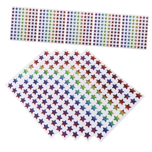 HAPINARY Scrapbook-Aufkleber Bunte Sterne Stern Laptop-Aufkleber Stern Flaschenaufkleber Dekorative Aufkleber Für Geschenkpapier Geschenkbox Bonbontüten Album Umschläge von HAPINARY