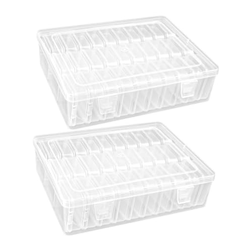 HAPINARY 2 Sätze Transparente Kleine Box Bastelset Organisation Und Aufbewahrung Zu Hause Kleine Perlenorganisatoren Kleinhöhekoffer Handwerksorganisator Perlenhalter Plastik von HAPINARY