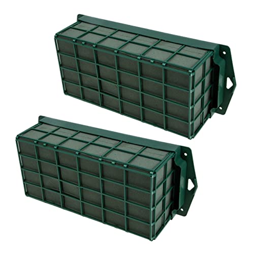 HAPINARY 2 Stück Blumensteckschaum Käfig aus Langlebigem PP und Schwamm Praktisch und Sicher für Frischblumen Steckmasse für DIY Blumengestecke Hochzeiten und Saisonale Dekorationen von HAPINARY