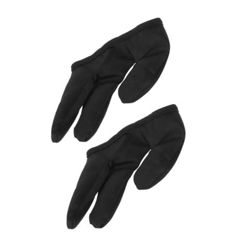 HAPINARY 2 Stück Drei-finger-set Haarstyling-wärme-resistente Handschuhe Lockenstabhandschuh Klein Überhandschuh Handschuhe Für Lockenstab Zubehör Für Haarstyling Schwarz Baumwolle von HAPINARY