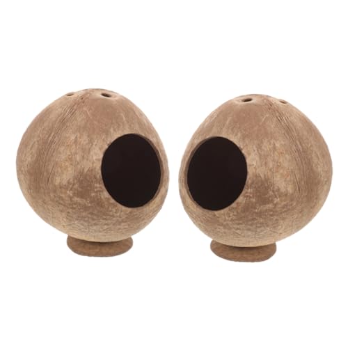 HAPINARY 2 Stück Hamster Versteck aus Kokosnussschale Kleines Kleintierhaus zum Verstecken und Ausruhen Robustes und Sicheres Nest für Hamster Kleine Igel und Andere Kleintiere im Gehege HAPINARY 2 Stück Hamster Versteck aus Kokosnussschale Kleines Kleintierhaus zum Verstecken und Ausruhen Robustes und Sicheres Nest für Hamster Kleine Igel und Andere Kleintiere im Gehege von HAPINARY