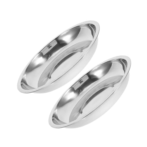 HAPINARY 2 Stück Haustier Futternapf Set Flach Langlebig Leicht zu Reinigen für Katzen Welpen Kleine Hunde Wasserfest Kratzfest Komfortables Design gegen Schnurrhaarmüdigkeit von HAPINARY