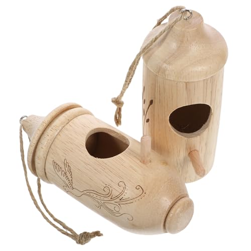 HAPINARY 2 Stück Hummingbird House Hanging Ornamente - -Häuser für draußen -Feeder vogelhaus hängende -Häuser Nest für hängende Vogelnester Holz HAPINARY 2 Stück Hummingbird House Hanging Ornamente - -Häuser für draußen -Feeder vogelhaus hängende -Häuser Nest für hängende Vogelnester Holz von HAPINARY