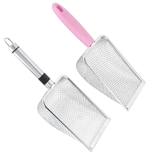 HAPINARY 2stücke Metall-katzenstreuschaufel Breiter Schaufel Und Griff Große Streuschaufel Aus Edelstahl Für Katzentoilette Mit Kleinen Löchern Für Präzises Filtern HAPINARY 2stücke Metall-katzenstreuschaufel Breiter Schaufel Und Griff Große Streuschaufel Aus Edelstahl Für Katzentoilette Mit Kleinen Löchern Für Präzises Filtern von HAPINARY