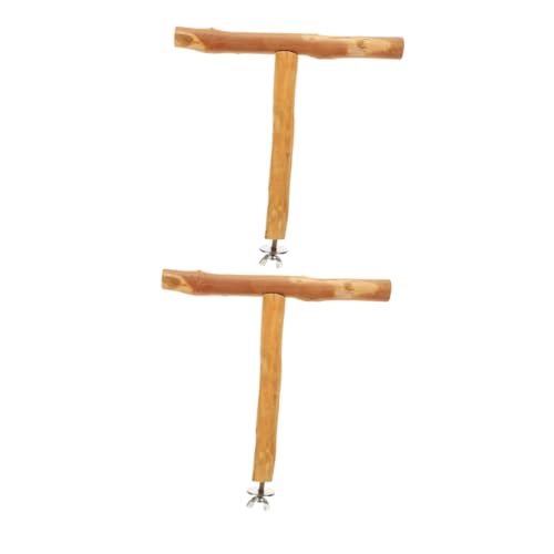 HAPINARY 2 Stück Teiliges T-förmiges Vogel-klettergerüst aus Holz Stabile Sitzstange für Papageien und Sittiche rutschfeste Spielplattform mit Glatter Oberfläche für Sicheres Greifen und HAPINARY 2 Stück Teiliges T-förmiges Vogel-klettergerüst aus Holz Stabile Sitzstange für Papageien und Sittiche rutschfeste Spielplattform mit Glatter Oberfläche für Sicheres Greifen und von HAPINARY